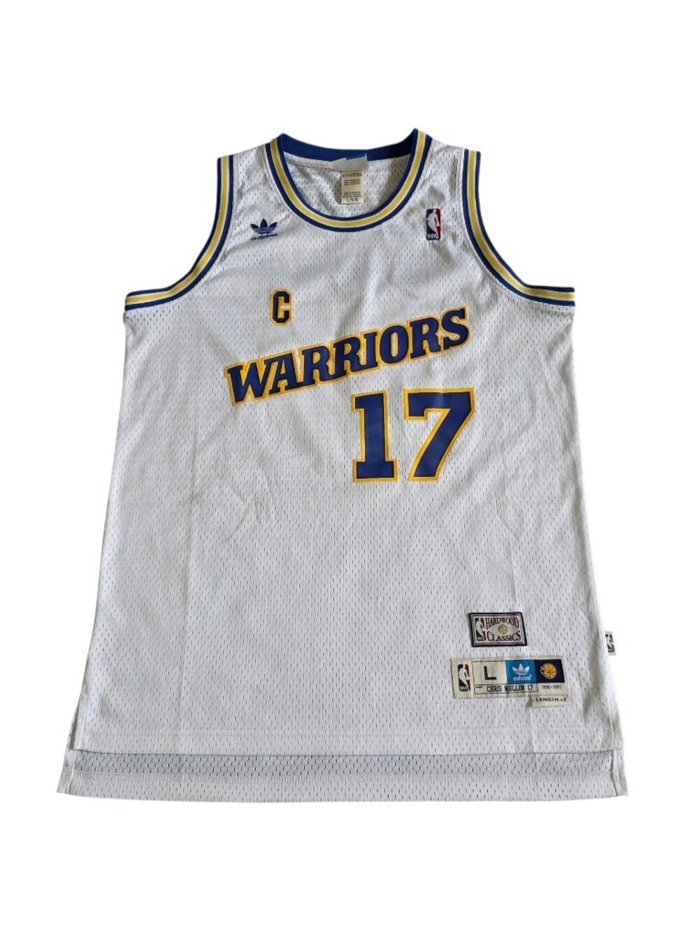 Hardwood Classic 1990 Golden State Warriors Chris Mullin 17 Jersey Men Size L